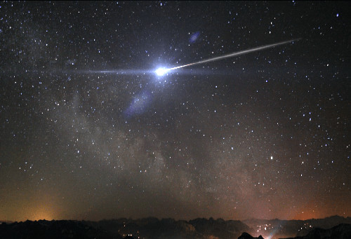 bright meteor