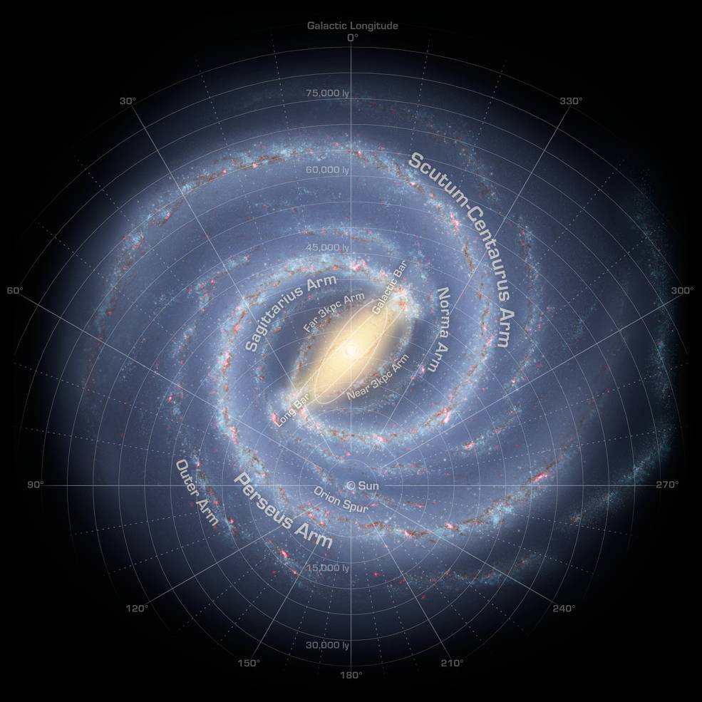 Immagine artistica della via lattea.